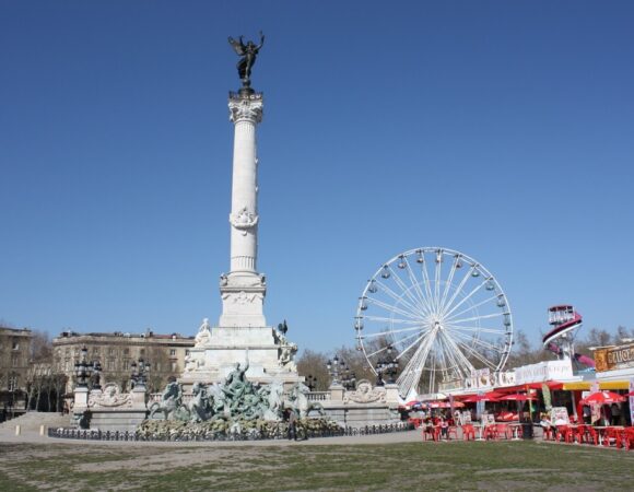 The grand Quinconces Square in Bordeaux